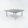 2006 Custom Black Granite and Chromed Steel Conference or Dining Table 72x72in Online Sale