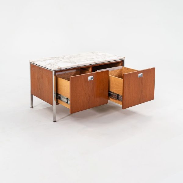 1965 Teak 2-Position Credenza Cabinet by Gordon Bunshaft and Davis Allen for SOM 2x Available For Discount