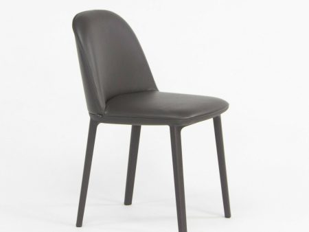 2019 Vitra Softshell Side Chair w Dark Brown Leather by Ronan & Erwan Bouroullec For Sale