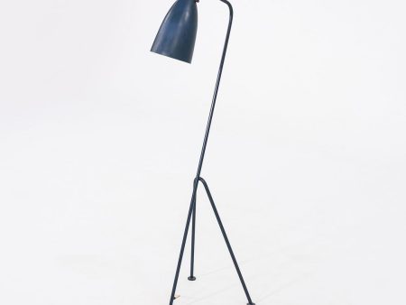 C. 1948 Greta Magnusson Grossman for Bergborn G-33 Grasshopper Floor Lamp in Blue Cheap