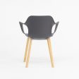 2018 Jasper Morrison for Vitra HAL Armchair with Black Seat and Oak Wood Legs Online