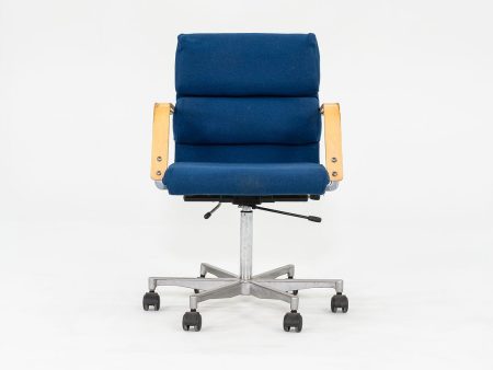 1980s Plaano Chair by Yrjo Kukkapuro for Avarte in Birch with Blue Fabric & Pneumatic Base Supply