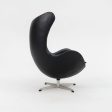 1964 Egg Lounge Chair, Model 3316 by Arne Jacobsen for Fritz Hansen in Black Leather Online now