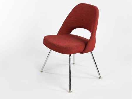 2014 Saarinen Executive Side Chair, Model 72C by Eero Saarinen for Knoll Steel, Chrome Plate, Foam, Upholstery Cheap