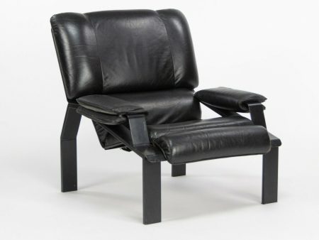 1964 Joe Colombo for Bieffeplast LEM Black Leather Lounge Chair 1x Available Discount