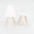 2018 DSW Side Chair with Dowel Base by Ray and Charles Eames for Herman Miller in White Plastic with Oak Base 5x Available Discount