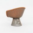 1960s Platner Lounge Chair, Model 1715L by Warren Platner for Knoll in Nickel Steel with Orange Fabric 4x Available Cheap