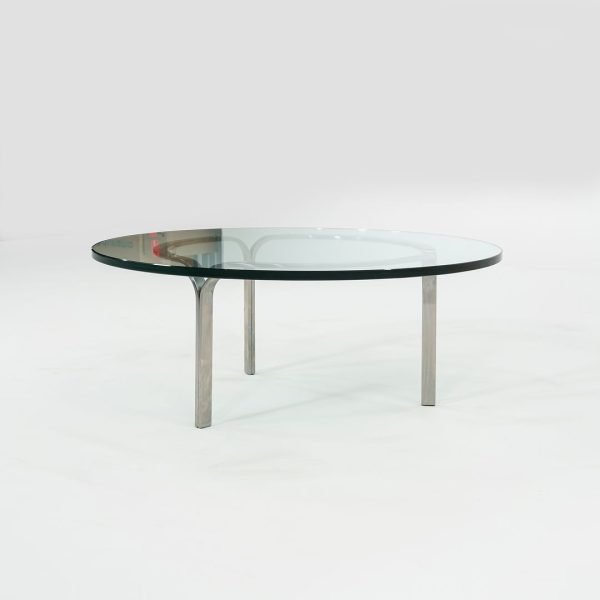 1960s Nicos Zographos for Albano TA.42G.36 Ribbon Coffee Table in Stainless Steel and Glass 36 inch Online