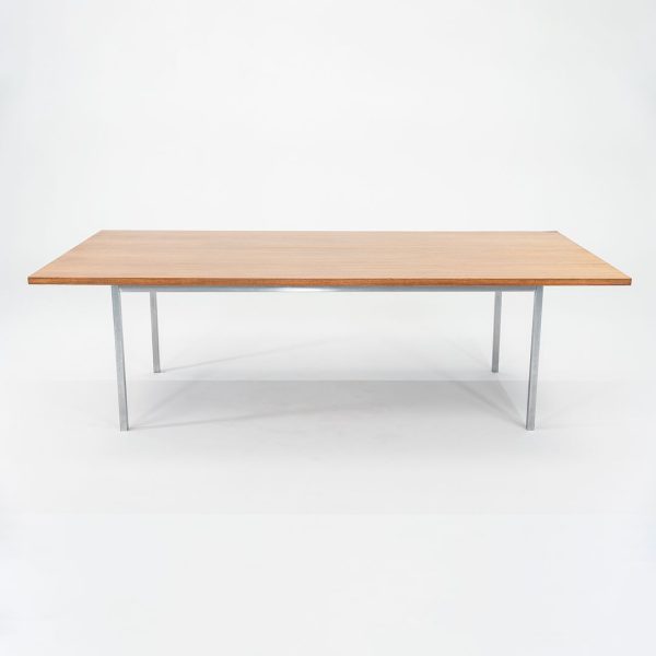 1960s Florence Knoll Walnut Dining or Conference Table with Chromed Steel Legs 34x72 in Online Sale