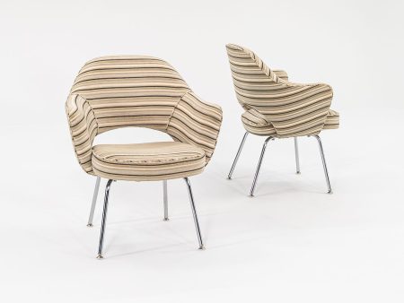 2009 Saarinen Executive Chair, Model 71APC by Eero Saarinen for Knoll in Striped Fabric Online