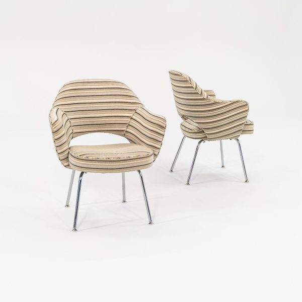 2009 Saarinen Executive Chair, Model 71APC by Eero Saarinen for Knoll in Striped Fabric Online