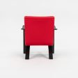 1990s Bentwood Lounge Chair by Thonet in Red Fabric with Ebonized Bentwood, 4x Available Fashion