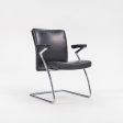 2003 Art Collection Armchair by Walter Knoll in Dark Grey Leather 16x Available For Sale