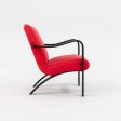 1990s Bentwood Lounge Chair by Thonet in Red Fabric with Ebonized Bentwood, 4x Available Fashion