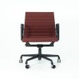 1998 Eames Aluminum Group Management Desk Chair by Ray and Charles Eames for Herman Miller in Dark Red Fabric with Dark Enamel Frame Online