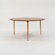 1970s Bruno Mathsson for Firma Karl Mathsson Annika Coffee Table with Round Teak Top, 37 inches Online now