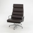 2009 Herman Miller Eames Soft Pad Lounge Chair and Ottoman in Brown Leather EA438 Fashion