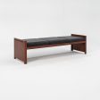 1995 3-Seater Mission Bench by Brian Kane for Metropolitan in Cherry and Black Leather Online now