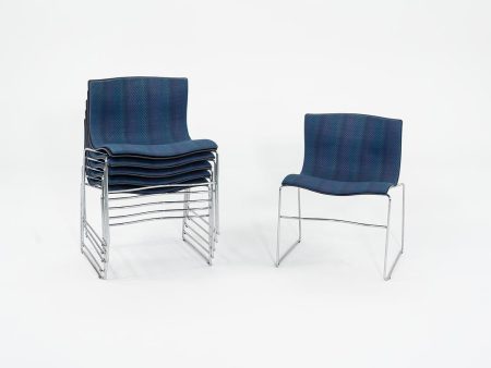 1989 Set of Six Lella and Massimo Vignelli for Knoll Handkerchief Stacking Dining Chairs Online Hot Sale