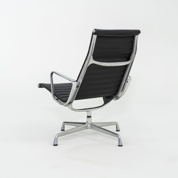 2012 Herman Miller Eames Aluminum Group Black Leather Lounge Chair 6x Available Fashion