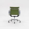 2007 Eames Aluminum Group Management Desk Chair by Charles and Ray Eames for Herman Miller in Green Leather Sets Available Hot on Sale