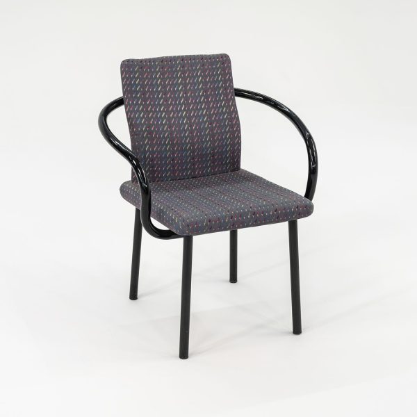 1986 Pair of Mandarin Chair by Ettore Sottsass for Knoll in Patterned Fabric Discount