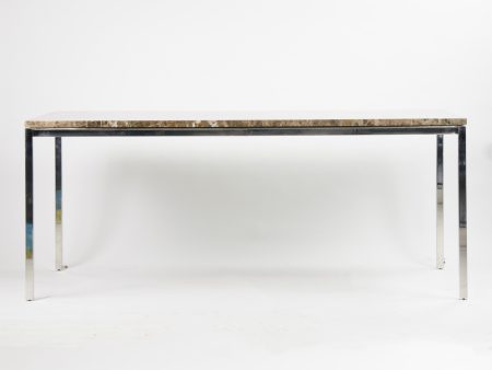 2009 Decca Granite Florence Knoll Dining Conference Table (Multiple granite colors available) on Sale