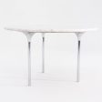 1960s Katavalos, Littell, and Kelley for Laverne 48in Dining Table in White Marble and Chromed Steel Discount