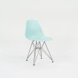 2018 Herman Miller Eames Plastic Dining Shell Chair with Eiffel Base in Aqua Sky Blue 3x available Discount