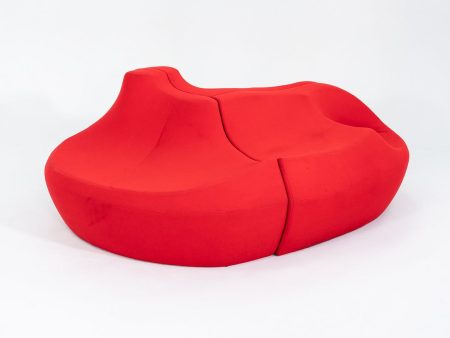 2020 Toshiyuki Kita for Moroso Saruyama Island Three-Piece Sofa in Red Fabric Hot on Sale