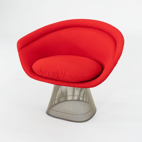 1975 Pair of Warren Platner for Knoll Lounge Chairs with New Red Upholstery For Discount