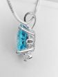 Genuine Swiss Blue Topaz Pendant on Sale