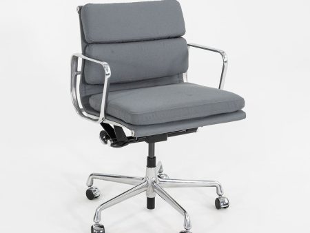 2010s Soft Pad Management Chair, EA435 by Ray and Charles Eames for Herman Miller in Grey Fabric Sale