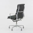 1985 Black Fabric Eames Aluminum Group Soft Pad Executive High Back Desk Chair Sale