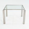 1980s Richard Schultz Prototype Dining Table in Polished Stainless Steel with Glass Cheap