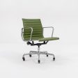 2007 Eames Aluminum Group Management Desk Chair by Charles and Ray Eames for Herman Miller in Green Leather Sets Available Hot on Sale