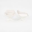 2015 Pair of Auckland 277 Lounge Chairs by Jean-Marie Massaud for Cassina in White Leather For Sale