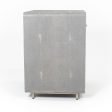 2020 Pair of Interlude Home Alma Bedside Cabinets in Grey Leather Supply