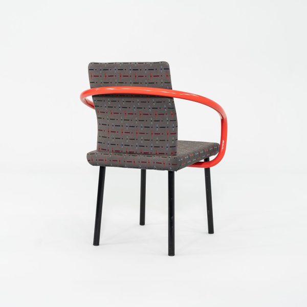 2004 Ettore Sottsass for Knoll Mandarin Dining Chair in Orange with Multi Pattern Upholstery 6x Available Fashion