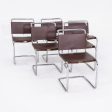 1960s Set of Six Marcel Breuer for Knoll B33 Spoleto Dining Chairs in Brown Leather Sale