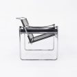 1960s Marcel Breuer for Gavina   Knoll Wassily B3 Lounge Chair in Black Leather with Chrome Frame Cheap