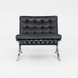 2010s Mies van der Rohe for Knoll Barcelona Lounge Chairs in Black Leather and Chromed Steel 3x Available Cheap