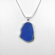 Beach Glass Cobalt Blue Sterling Silver Necklace Online