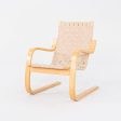 1970s Alvar & Aino Aalto for Artek   ICF 406 Lounge Chairs in Beech with Webbing 4x Available Supply