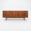 1960s Florence Knoll Walnut Four Door Credenza, Model 541 w  Original Label Online