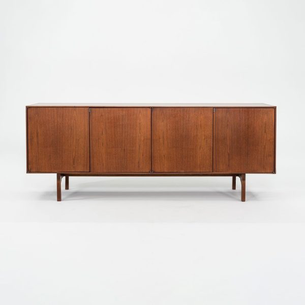 1960s Florence Knoll Walnut Four Door Credenza, Model 541 w  Original Label Online