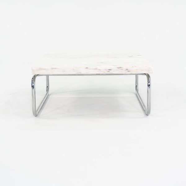 1970s Michael McCarthy for Cassina Tubular Steel Coffee Table in Marble 32 inch Online Sale