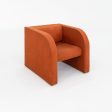 1970s Modern Orange Fabric Lounge or Club Chair with Arms Sale