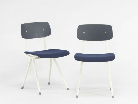 Pair of Upholstered HAY Result Chairs by Friso Kramer and Wim Rietveld in Oak on Sale