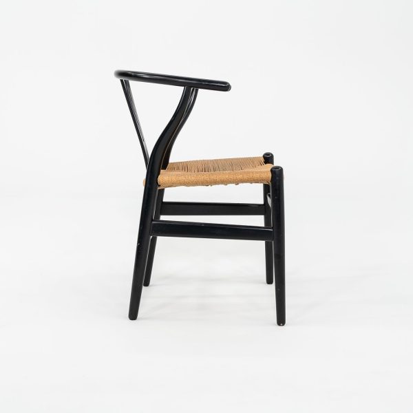 1960s Set of Six Hans Wegner for Carl Hansen & Son Wishbone Dining Chairs in Black Fashion